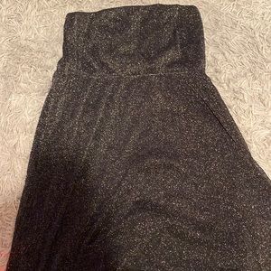 black tube top dress